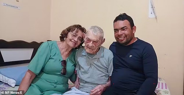 Joao was pictured with his family in an undated photo. He has said that the secret to a long life is 