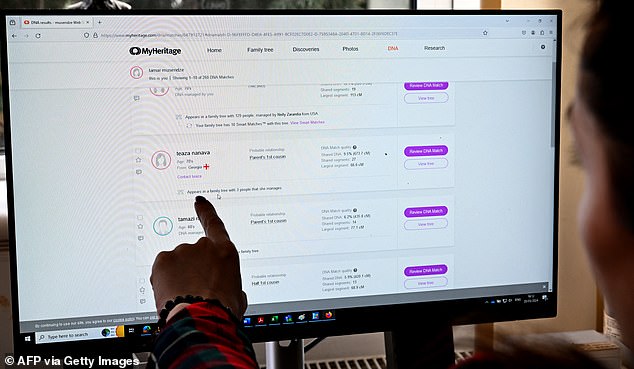 Tamuna uses a website that uses DNA evidence to reunite family members and search for ancestors