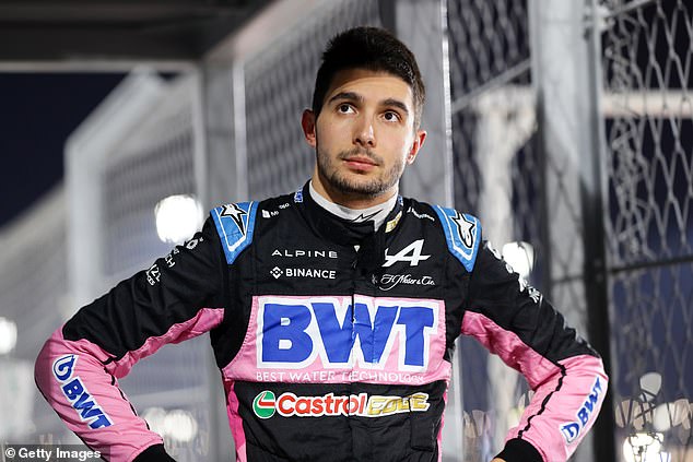 Esteban Ocon pictured on Sunday after ending his Alpine career due to a crash in the Qatar GP