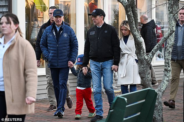 The pardon came Sunday evening, after Biden returned from a weekend with family in Nantucket