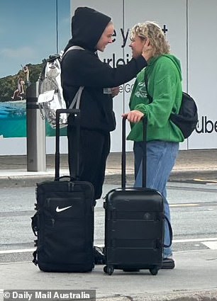 The American dancer and podcaster seemed very comfortable in each other's company, with JoJo at one point holding Kath's face as they giggled together.