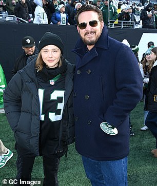 Yellowstone star Cole Hauser, 49, also appeared and posed with Moretz on the field