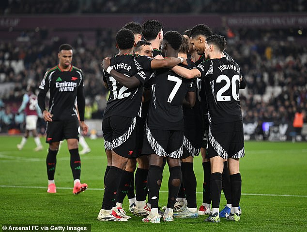 Arsenal had defeated West Ham United 5-2 at the London Stadium less than 24 hours earlier