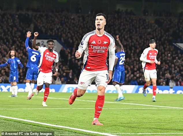 Arsenal are currently ahead of Chelsea thanks to an away goal from Gabriel Martinelli in November