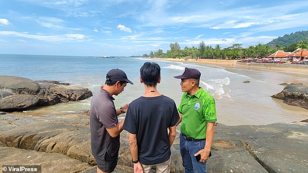 Police said locals had reported shark sightings a few days earlier and one had been caught