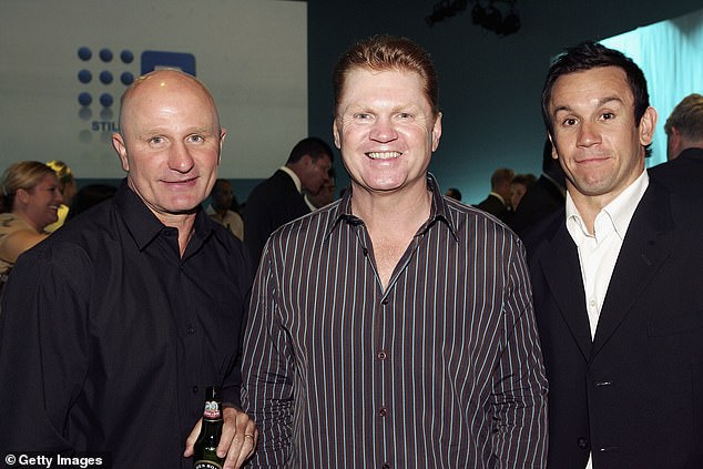 Vautin (centre) announced last week that he is stepping down from his role at Channel Nine after 33 years with the broadcaster.