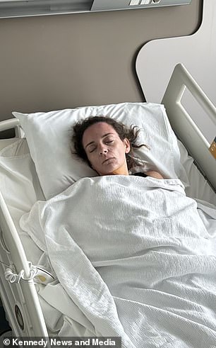 The mother of three said her husband 'walked into my room thinking I was dead' after surgery