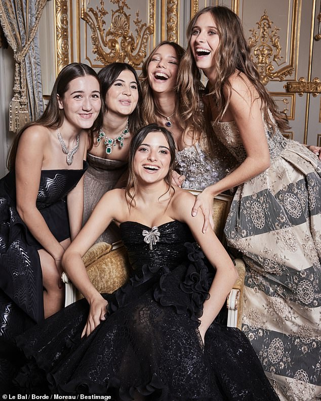 Pictured: Sofia Yadigaroglu (in Iris van Herpen), Sienna Gallienne (in Dior), Cornelia Manou (in Celia Kritharioti), Lucia Sofia Ponti (in Giorgio Armani), Countess Alienor Loppin de Montmort (in Emmanuel Ungaro)