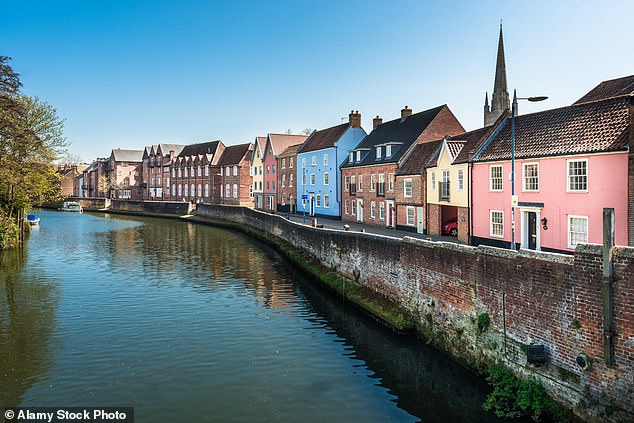 The largest numbers were found at separate sites on the River Waveney and the River Wensum (pictured)