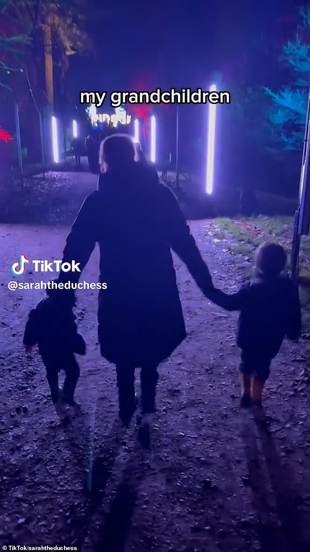 The Duchess of York, 65, took to TikTok this weekend where she shared a video of her in Windsor Great Park on Saturday, lit up next to her youngest daughter, Eugenie, and her two sons, August and Ernest.