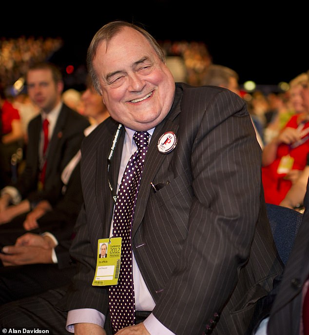 Former Deputy Prime Minister John Prescott (pictured in 2012) has died aged 86, his family has said