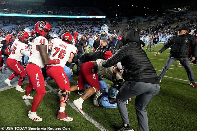 Another brawl, caused by flag planting, occurred Saturday evening in Chapel Hill, North Carolina