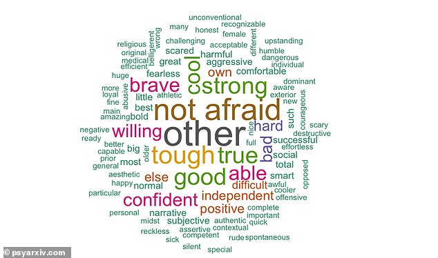 This word cloud shows adjectives used by participants to describe 