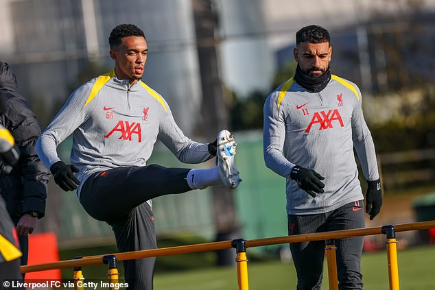 Trent Alexander-Arnold (left) could leave for Real Madrid, while the future of Salah (right) is unclear