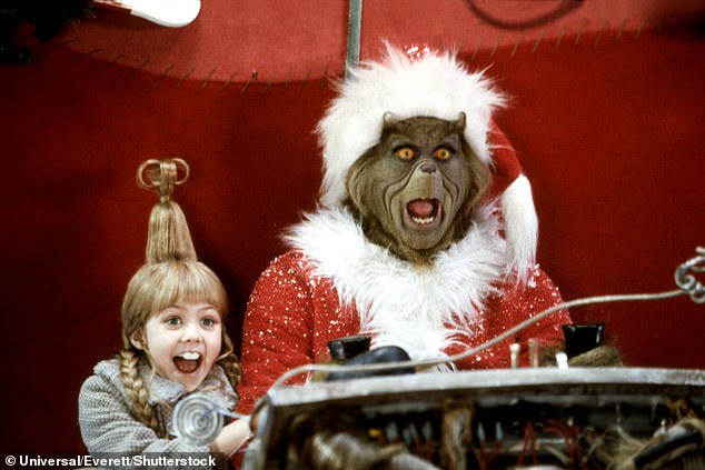 Jim starred in How the Grinch Stole Christmas, which was released in November 2000; seen with Taylor Momsen