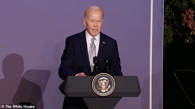 Biden said at least twice after the conviction last summer that he would not pardon his son. Pictured: At a press conference, Biden said: 'I said I would abide by the jury's decision. I will do that and I will not pardon him.”