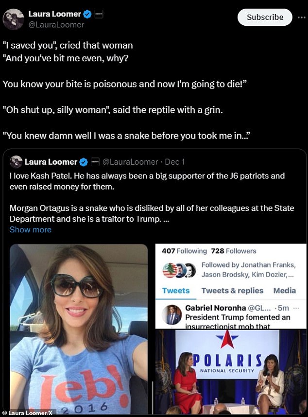 1733183315 859 Laura Loomer leads MAGA fans in warning Trump there is