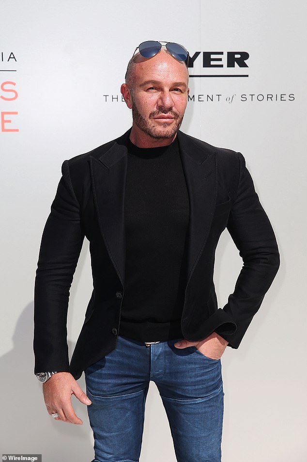 Alex is pictured in Sydney in August 2017, before his transformation