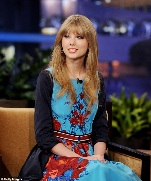 Swift appeared on The Tonight Show a total of seven times during Leno's tenure, with her first appearance in 2007 and the last in 2012 (pictured in February 2012)