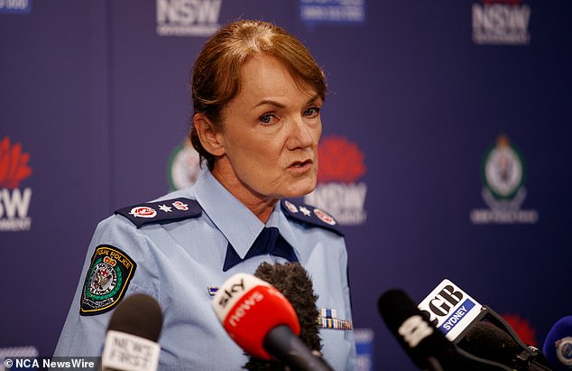 NSW Police Commissioner Karen Webb (pictured) confirmed the 34-year-old had been fired in a statement released just before 3pm on Tuesday