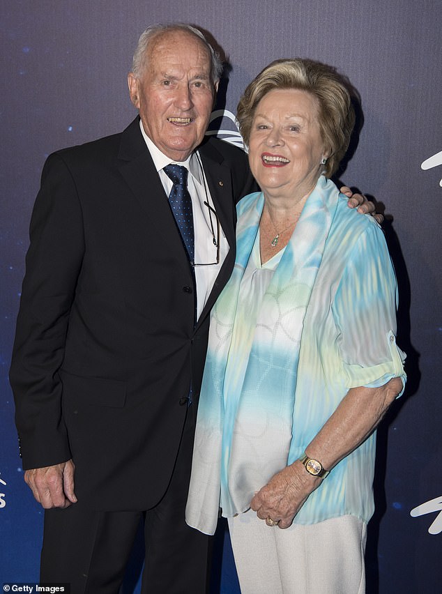 Neale Fraser and his wife Thea attend the annual Legends lunch at the 2018 Australian Open