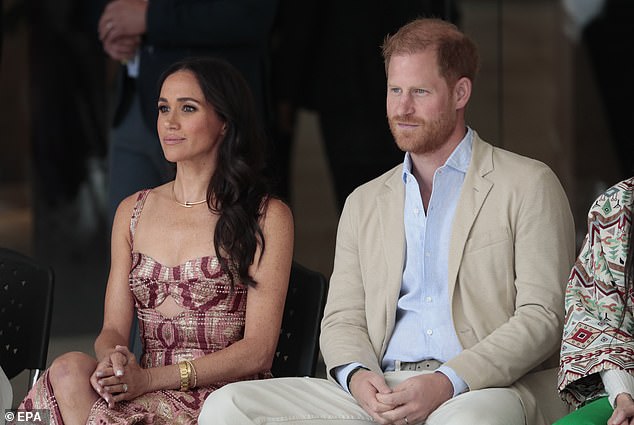 Meghan and Harry, pictured on a visit to Colombia last month, have also reportedly 'struggled' to find a CEO for Meghan's new homewares and lifestyle venture