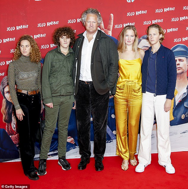 Leo is the son of film director Florian Henckel von Donnersmarck and Christiane Asschenfeldt, the first international executive director of Creative Commons; Florian (C) pictured with his children (LR) Cacile, Alexis, Lara and Leo in 2020