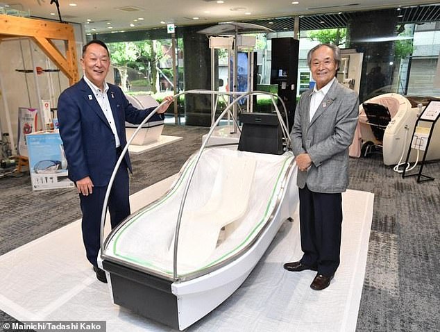 Osaka-based company Science Co. makes the human washing machine (pictured) for the Osaka Kansai Expo in April, but says a home version will be released afterward