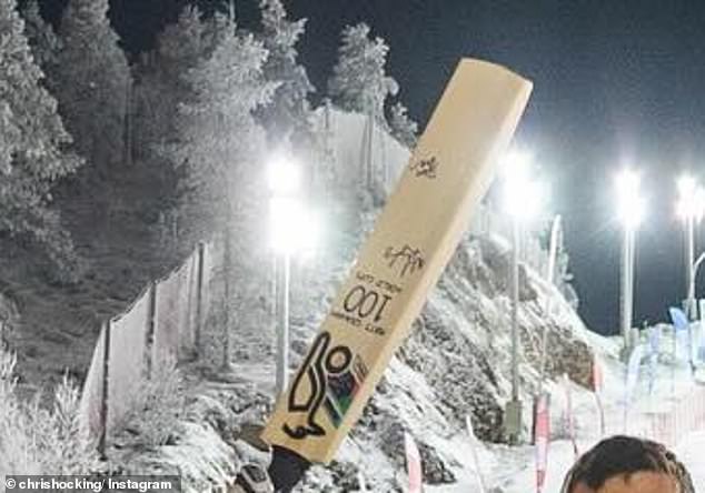 Graham even wrote his own inscription on the Kookaburra bat and signed it himself