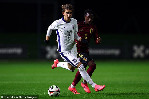 The teenager, who has only just started studying for his final exams, has been capped by the England U17s