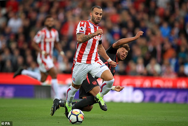 The winger even ended up at Stoke for the 2017-18 season as he looked for playing time