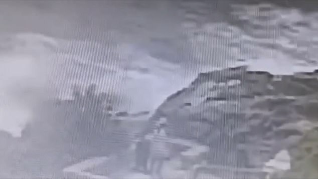 The footage shows Kamilla being dragged away and people appearing on the scene