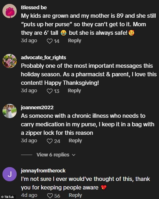 In the comments section of her video, many users praised her for the warning and even shared their own stories