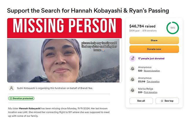 1733242598 672 Hannah Kobayashi GoFundMe donors demand answers as missing Hawaii woman