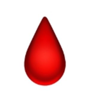 A blood drop emoji