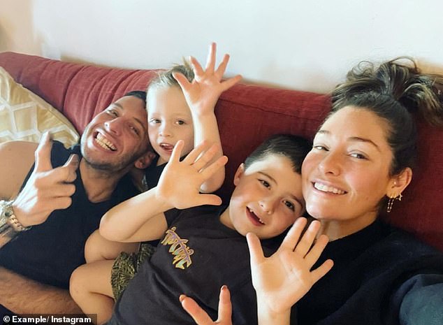 Erin already shares two children - sons Evander, seven, and Ennio, five - with her singer ex-husband Example, whose real name is Elliot John Gleave (all pictured in 2021)