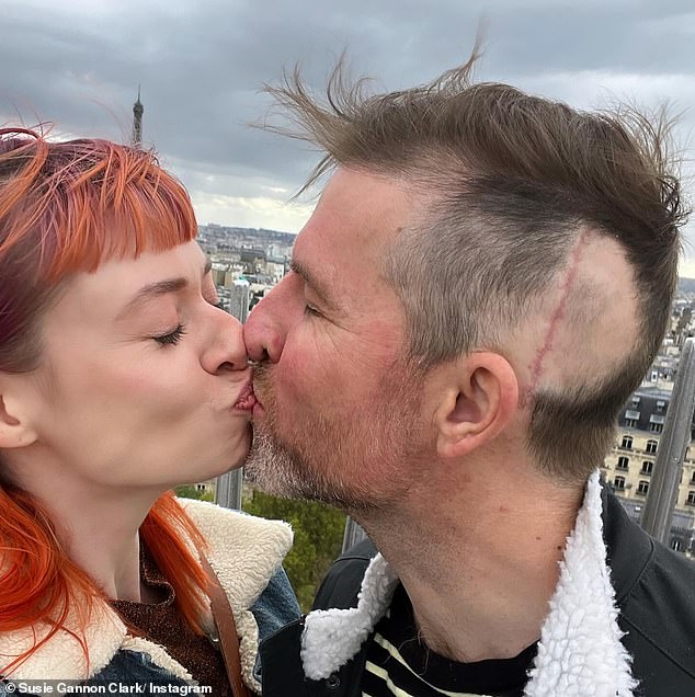 Tragically, Clark was only married to his long-term partner Susie Gannon (left) in January, in an emotional wedding ceremony while he was in the midst of his health battle.