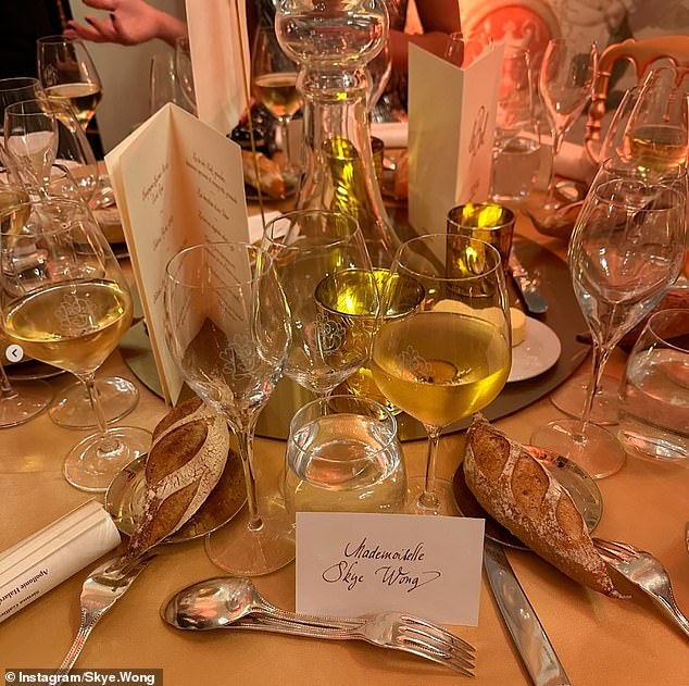 Former debutant Skye Wong uploaded a photo of a dining table covered in what appeared to be alcoholic drinks