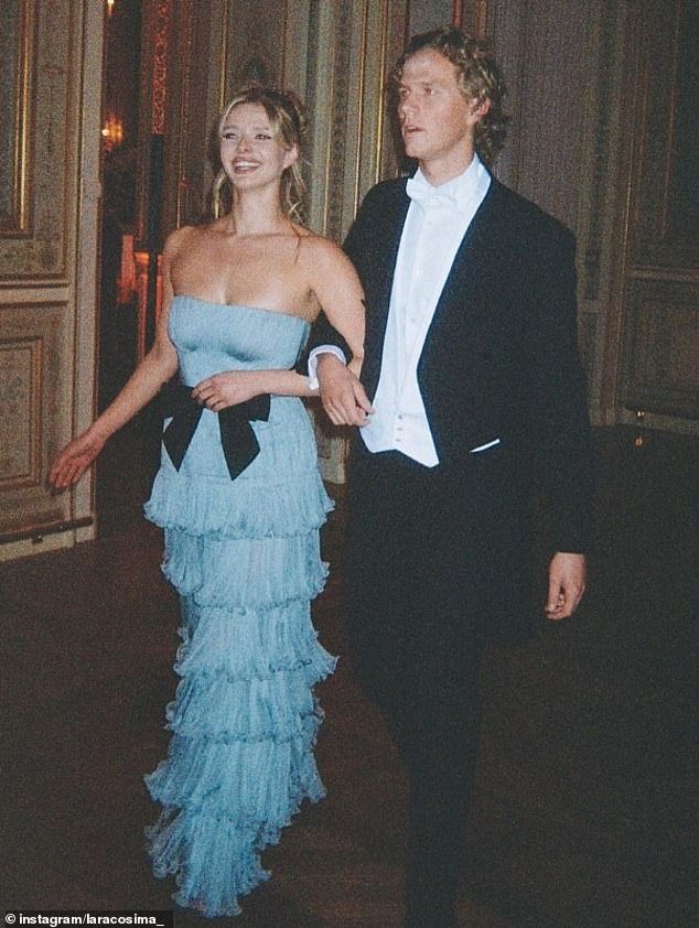 The ball, first held at the Palace of Versailles in 1958, aims to introduce prestigious women into society. Chris Martin and Gwyneth Paltrow's daughter Apple is seen