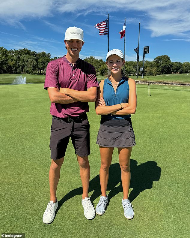 The teen teamed up with fellow golfer YouTuber Grant Horvat to compete in a filmed match