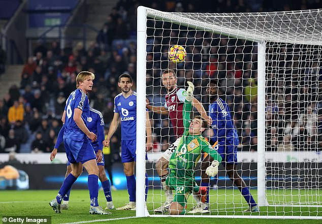 West Ham eventually found the net, but the goal was disallowed due to a foul by Tomas Soucek on Mads Hermansen