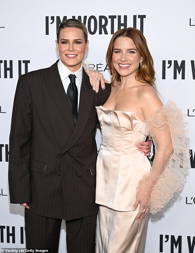 Harris has been in a relationship with Sophia Bush since last year. The couple is seen above last month.