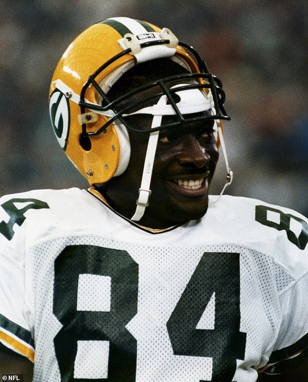 Green Bay Packers receiver Sterling Sharpe (84) during a 31-22 loss to the Detroit Lions in 1989