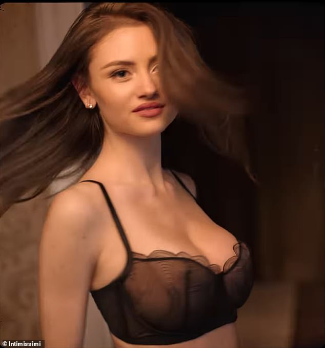 The supermodel, 51, joined her eldest child, 20, for another underwear-clad clip in which she filmed nepo baby Leni modeling a see-through bra as she pouted for the camera