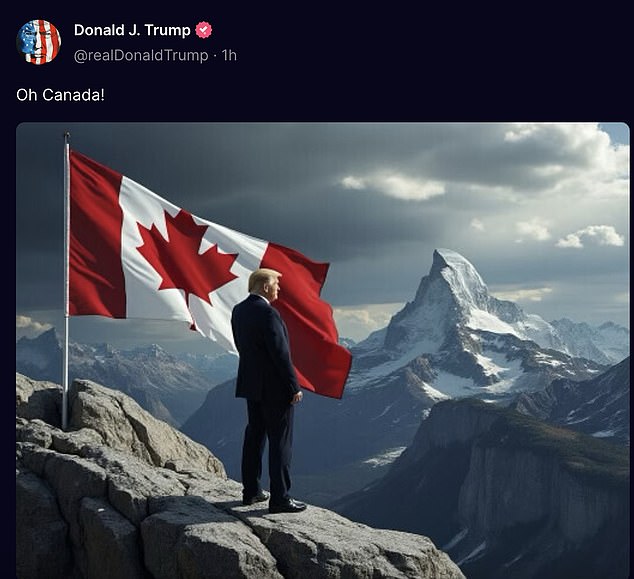 Trump trumped Canada with a post on Truth Social after suggesting it would become a US state if it couldn't handle its threatened tariffs