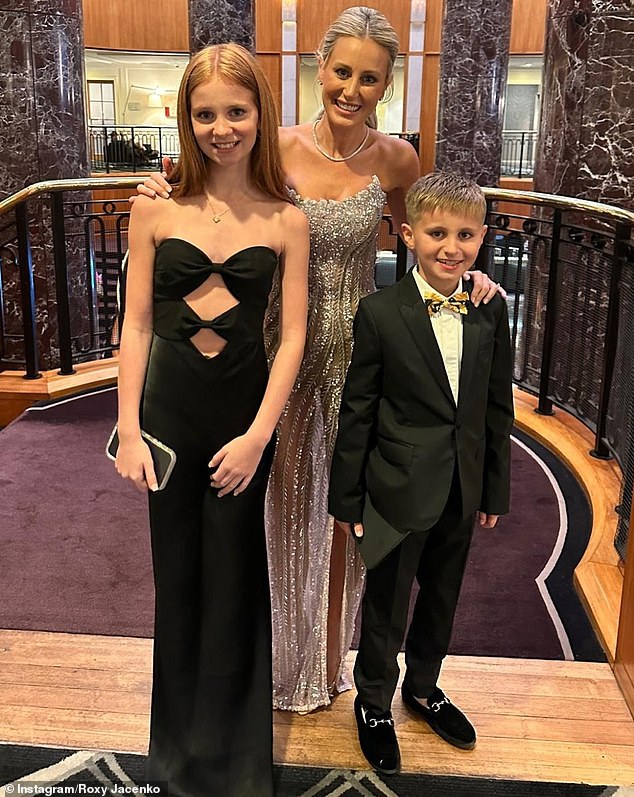 However, she has since returned to Sydney because she was not born to be a 'housewife' and finds it much 'easier' to run six businesses. She is pictured with Pixie and Hunter