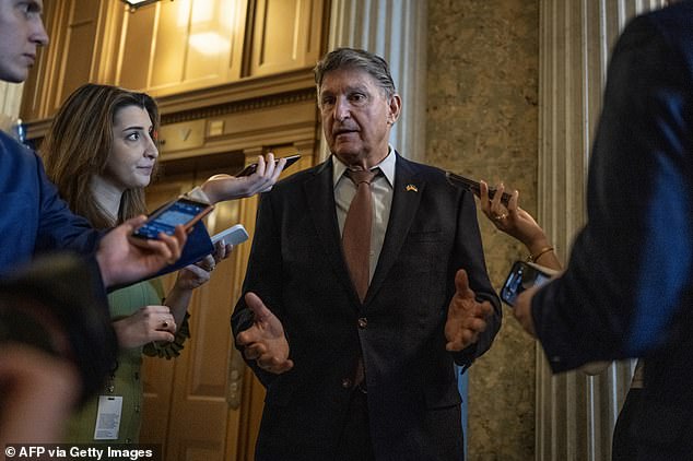 Senator Joe Manchin speaks to reporters. At times he was a decisive vote for Democrats trying to pass legislation, but he remained a strong supporter of the filibuster and bipartisanship in the House. Last year he announced that he would not seek re-election