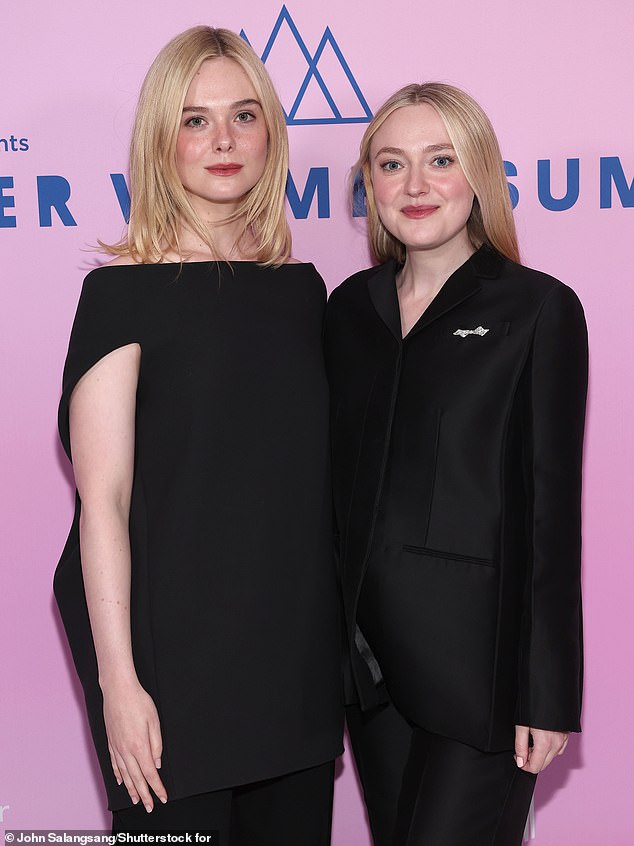 Dakota, 30, and Elle, 26, wore tight all-black outfits for the occasion, which was held at The Maybourne Hotel