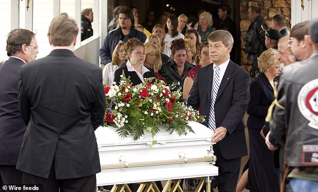 Rowan's casket during her funeral in 2007 (photo). Rowan was described as a loving child