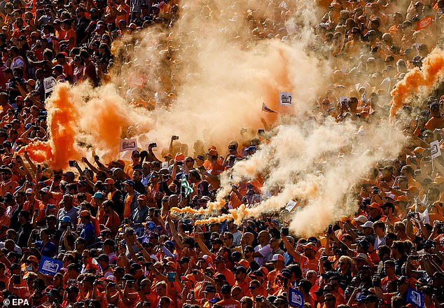 A fierce 'Orange Army' of support has come to cheer on the four-time world champion